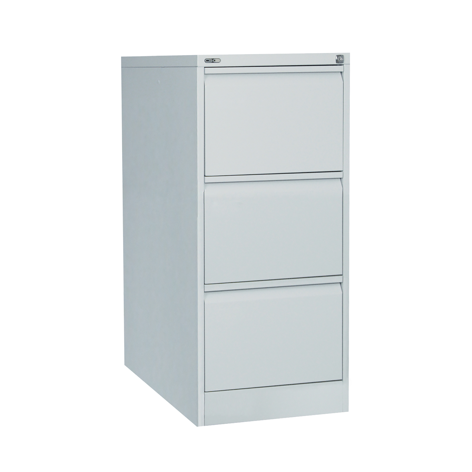 GO Three Drawer Filing Cabinet - Silver Grey